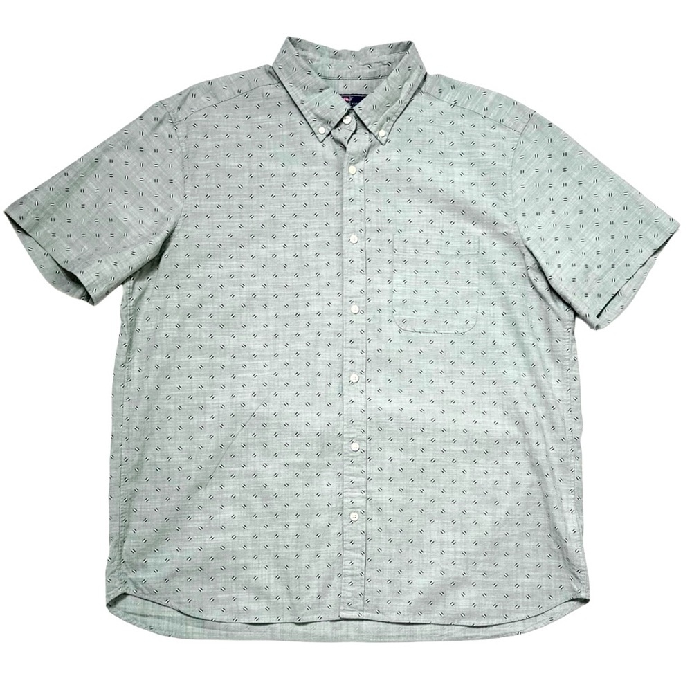 Vineyard Vines Classic Fit Short Sleeve Button Down‎ Grey Mens XL